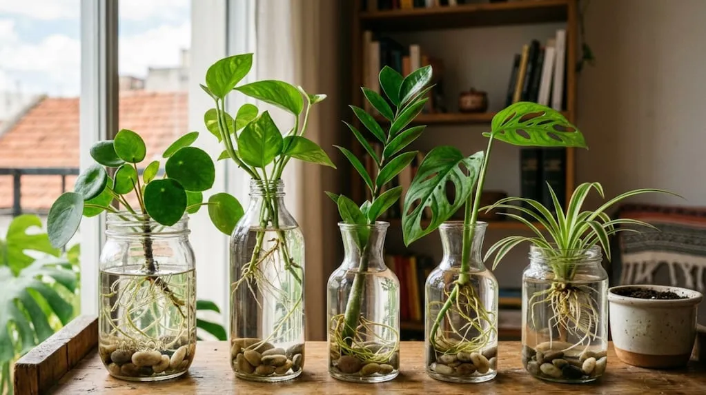 Transform your living space with water-grown indoor plants