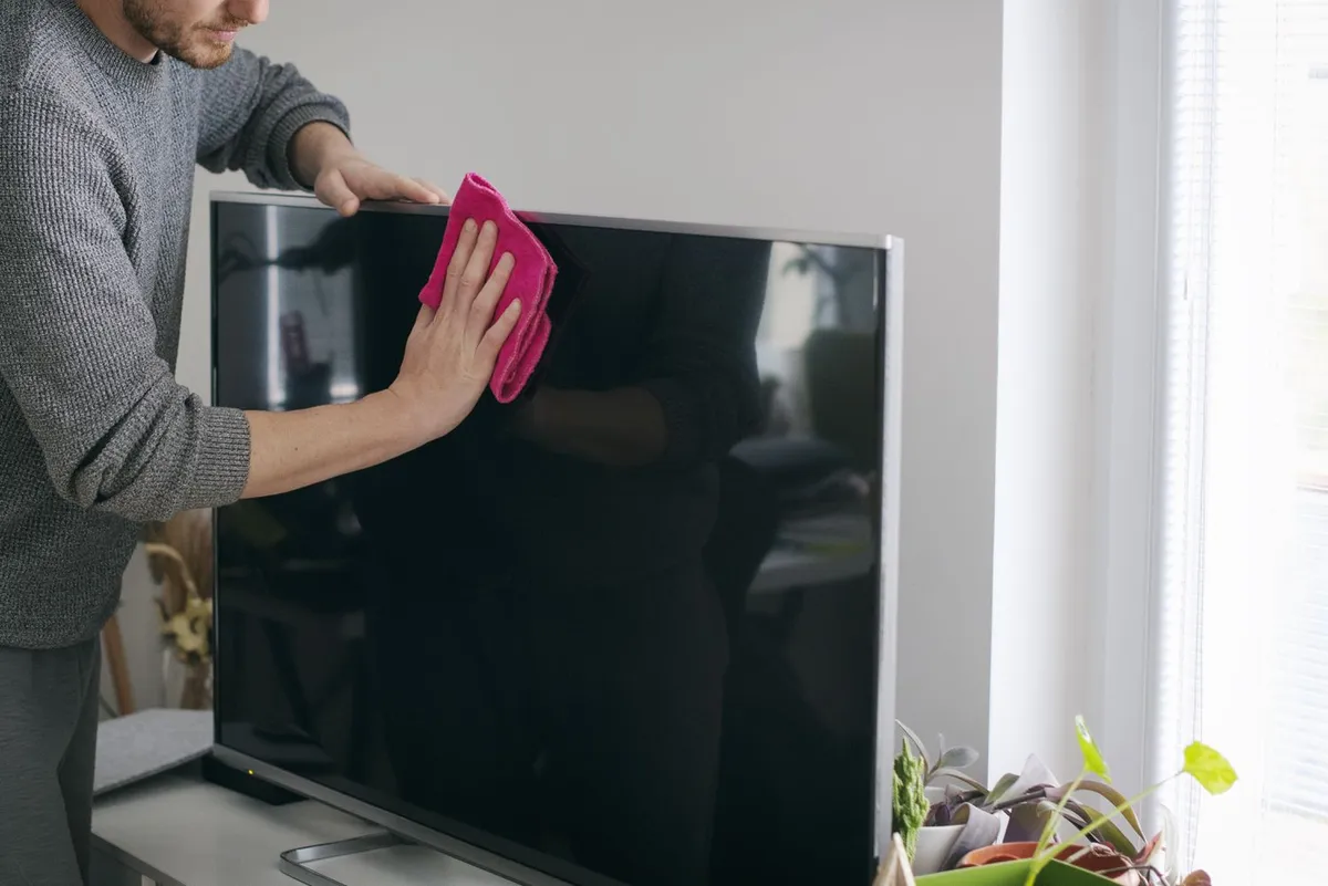 Can you use glass cleaner on a TV screen?