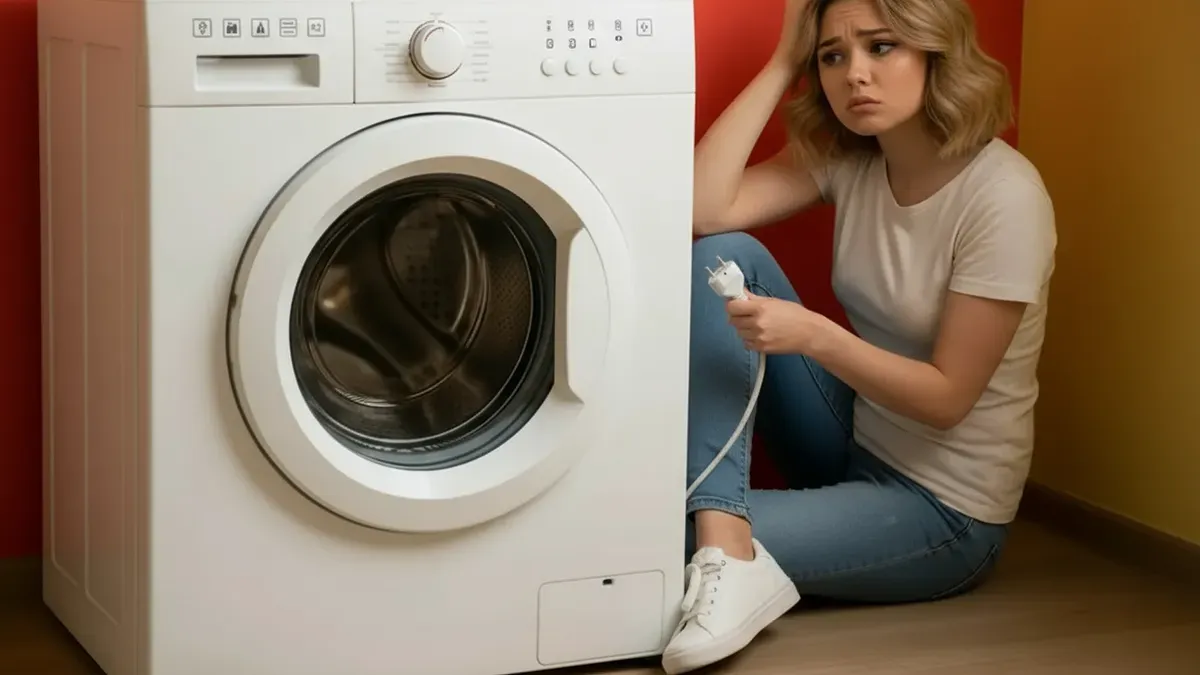 Should I leave the washing machine plugged in or unplug it?